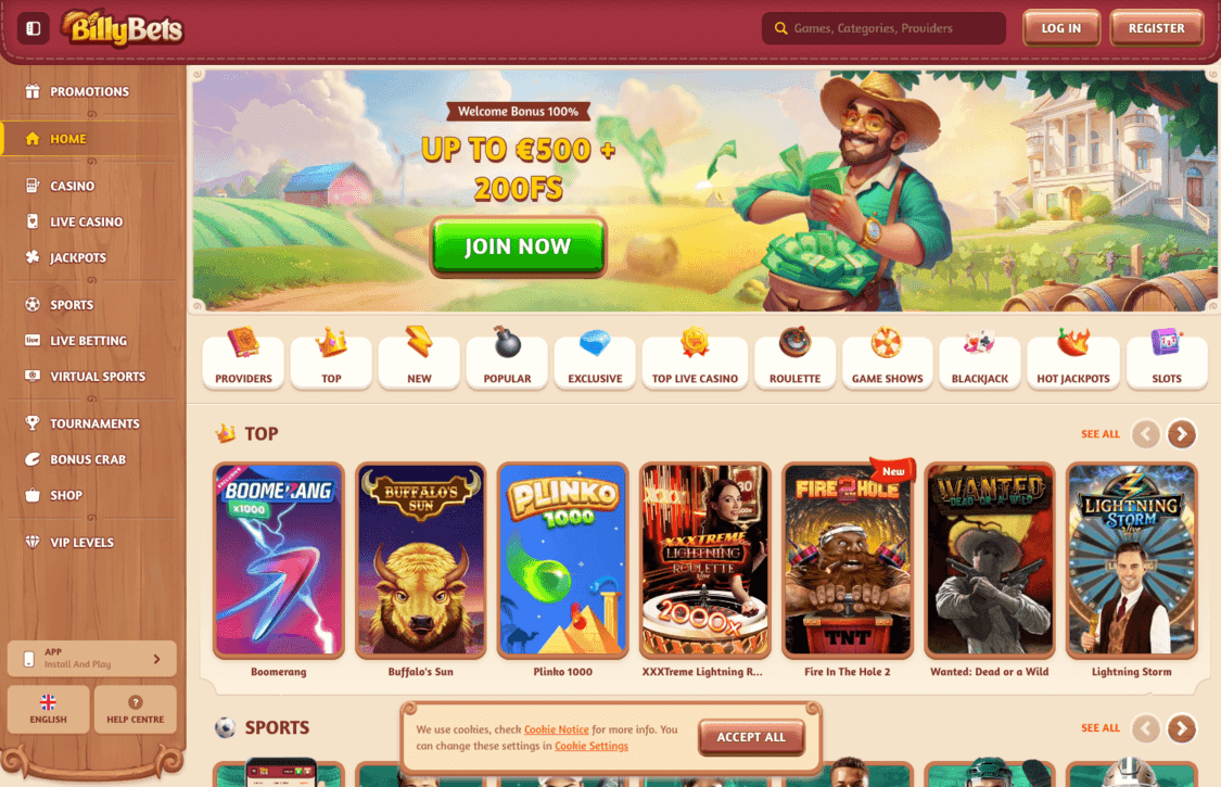 BillyBets dizains 1