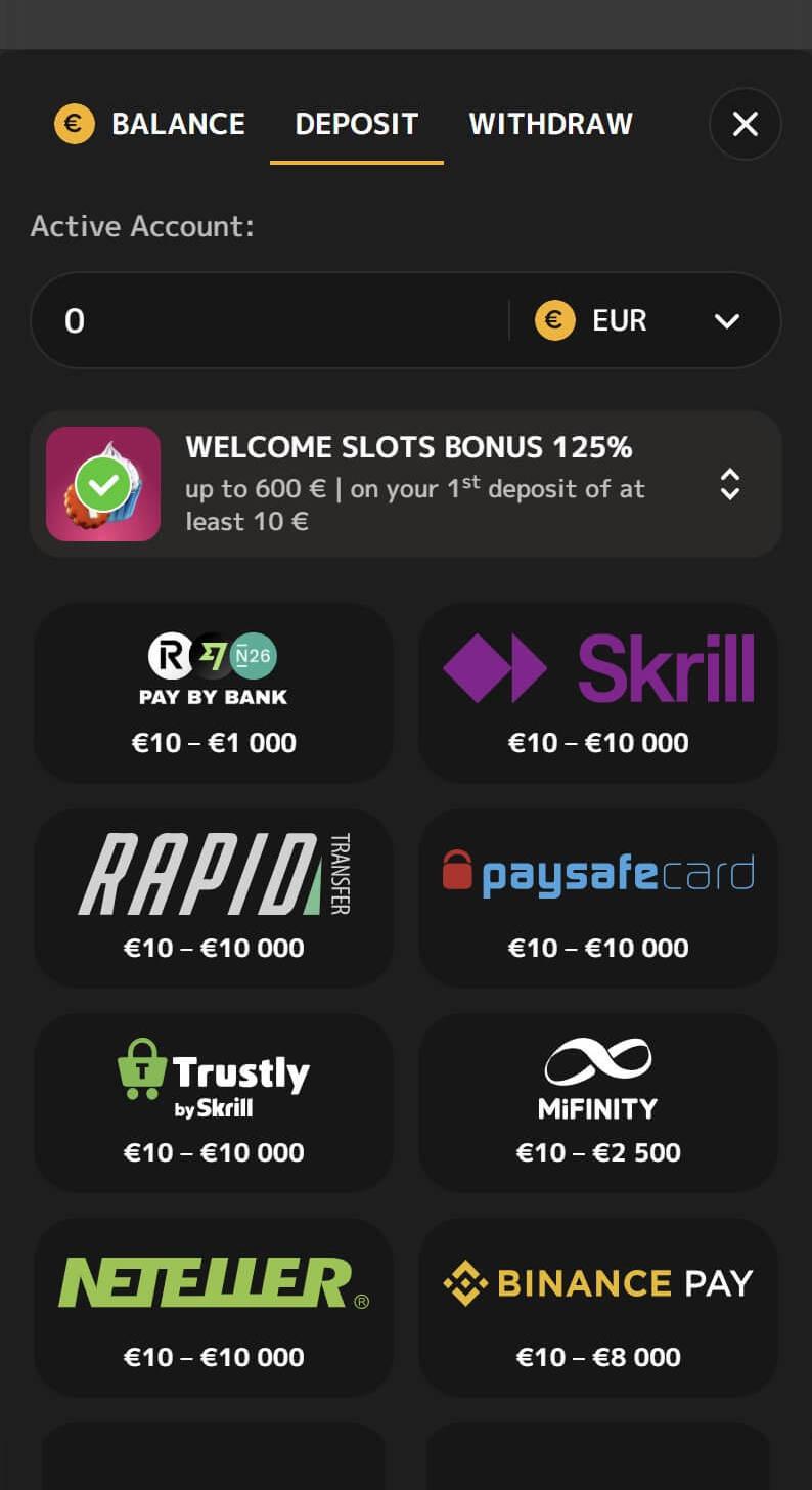 Iris Casino maksājumu metožu izvēle