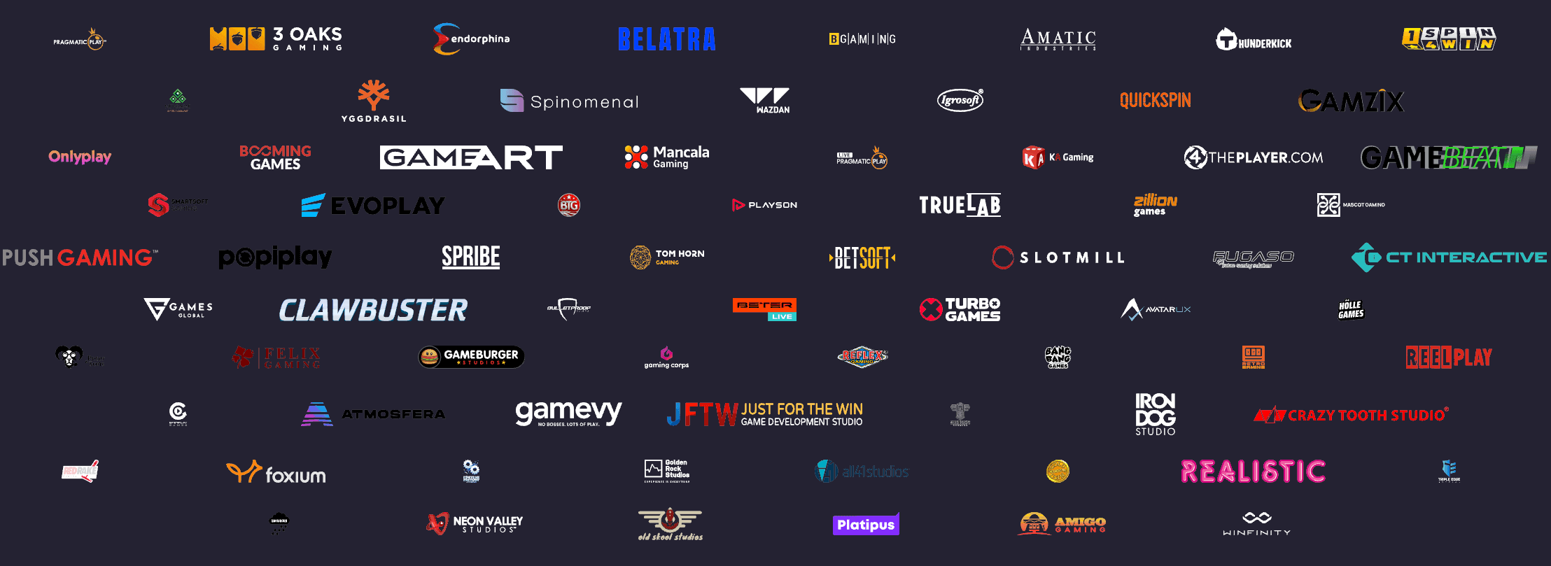 Izzi Casino spēļu piegādātāju loks