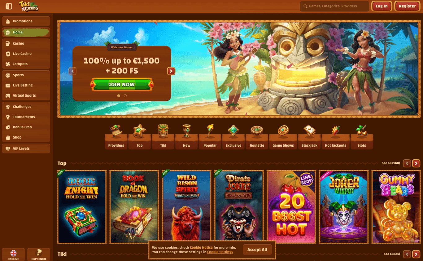 Tiki Casino dizains 1